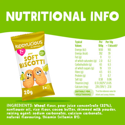 Pear Soft Biscotti 7+ Months 6 x 20g (120g) thumbnail 4