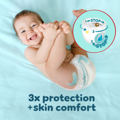 Premium Protection Nappy Pants Size 4, 30 Nappies, 9kg-15kg, Essential Pack thumbnail 3