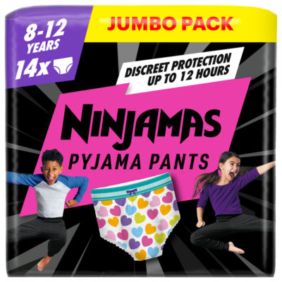 Ninjamas Pyjama Pants Unisex Hearts, 8 - 12 Years, 14 Pyjama Pants thumbnail 2
