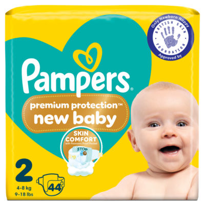 Pampers New Baby Nappies, Size 2 (4-8kg) Essential Pack