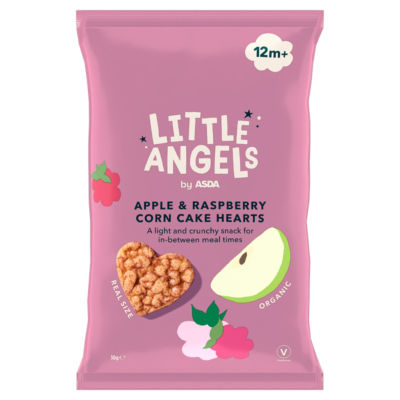 Little Angels Apple & Raspberry Corn Cake Hearts 12m+ 30g thumbnail 2