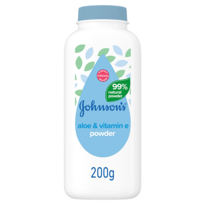 Johnson's Baby Powder Natural Cornstarch with Aloe and Vitamin E 200g