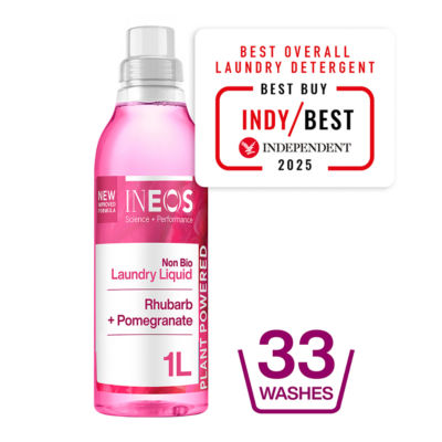 INEOS Non Bio Laundry Liquid Detergent Rhubarb + Pomegranate 33 Washes