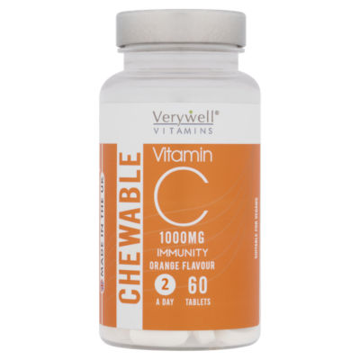 Chewable Vitamin C 1000mg Immunity Orange Flavour 60 Tablets