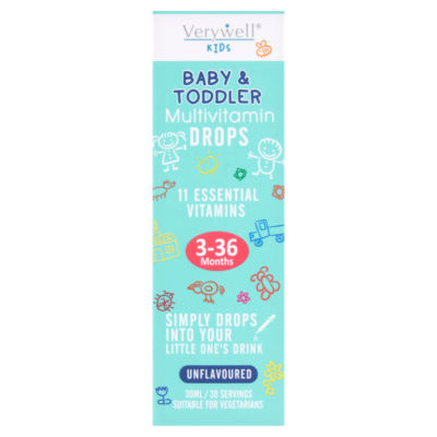 Kids Baby & Toddler Multivitamin Drops Unflavoured 30ml thumbnail 2