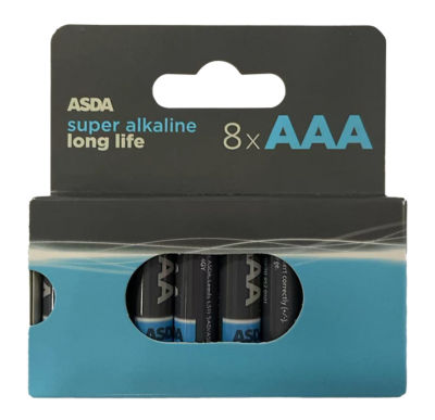 Asda Super Alkaline Long Life AAA 8 Pack
