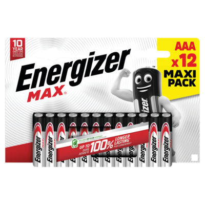 Max AAA  Alkaline Batteries 12 Pack