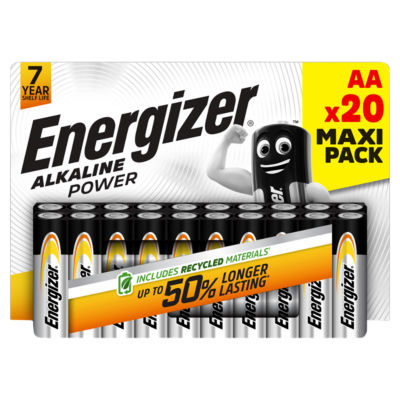 Alkaline Power AA Batteries, 20 Pack thumbnail 2