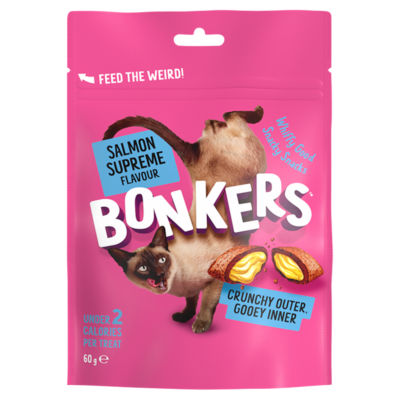 Crunchy And Soft Cat Treats Salmon Supreme Flavour 2.1 oz