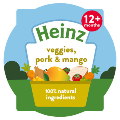 Heinz Veggies, Pork & Mango Baby Food Tray 1+ Year