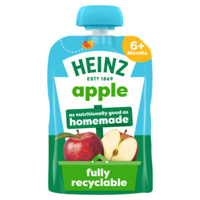 Heinz Apple Baby Food Fruit Pouch 6+ Months