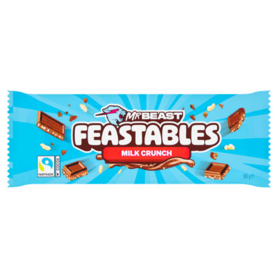 Feastables MrBeast Bar Crunch Milk Chocolate with Puffed Rice 60g