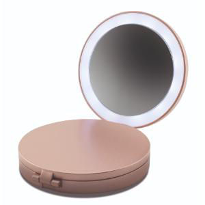 NuYou Tri-Fold Mirror - Triple, folding compact with 2 magnifying, ring-lit mirrors thumbnail 3