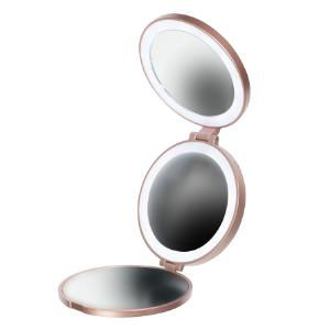 NuYou Tri-Fold Mirror - Triple, folding compact with 2 magnifying, ring-lit mirrors thumbnail 4