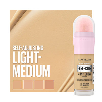 Maybelline Glow Primer, Instant Anti Age Perfector 4-In-1 Glow Makeup 1.5 Light Medium, 20ml thumbnail 3