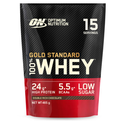 Gold Standard Whey Protein Powder, Double Rich Chocolate Flavour, 15 servings, 465g