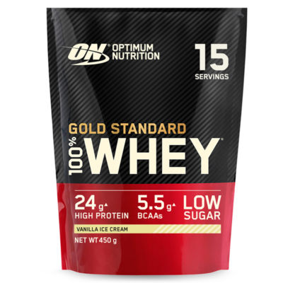 Gold Standard Whey Protein Powder, Vanilla Ice Cream Flavour, 15 servings, 450g
