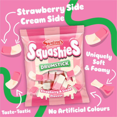 Squashies Strawberry & Cream 140g thumbnail 3