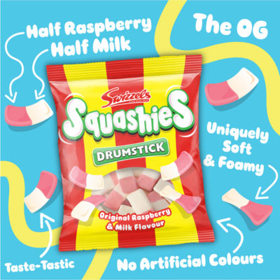 Squashies Original Raspberry & Milk 140g thumbnail 3