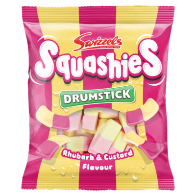 Squashies Rhubarb & Custard 140g thumbnail 2