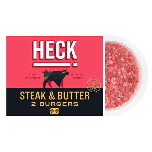 HECK! Steak & Butter Gluten Free Beef Burgers 2 pack 320g