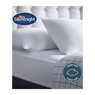 White Brushed Cotton Fitted Sheet - King thumbnail 3