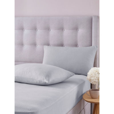 Grey Brushed Cotton Fitted Sheet - Double