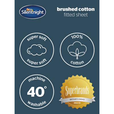 Teal Brushed Cotton Fitted Sheet - Single thumbnail 7
