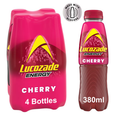 Lucozade Energy Drink Wild Cherry 4 x 380ml