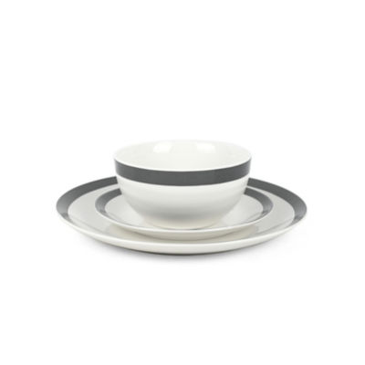 Black & White Stripe Dinner Set - 12 Piece thumbnail 3