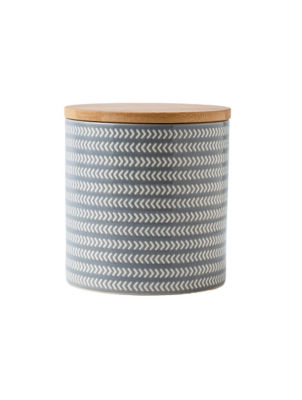 Grey Geo Ceramic Canister thumbnail 2