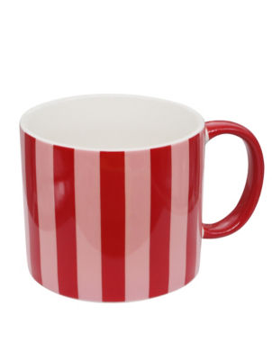 Red And Pink Stripe Mug thumbnail 2