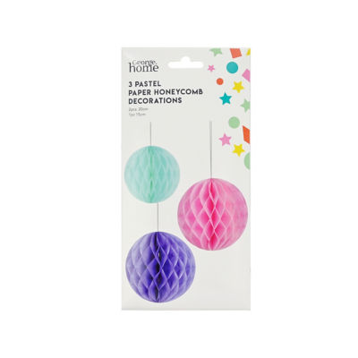 Pastel Paper Honeycomb Decorations