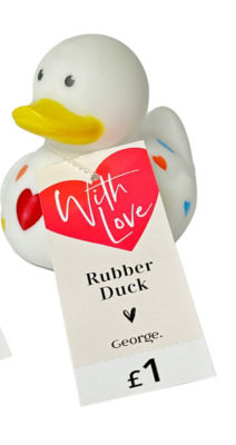 White Valentines Rubber Duck thumbnail 2