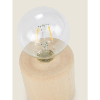 Natural Pale Wood Base Table Lamp thumbnail 4