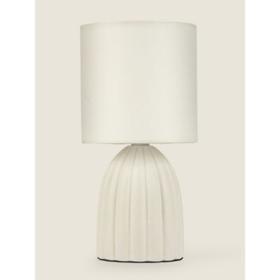 Cream Mini Scallop Table Lamp thumbnail 2