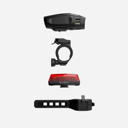 Waterproof Battery-Powered LED Bike Light Set (Front and Rear)