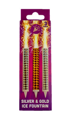 Ice Fountains Gold and Silver 3PK