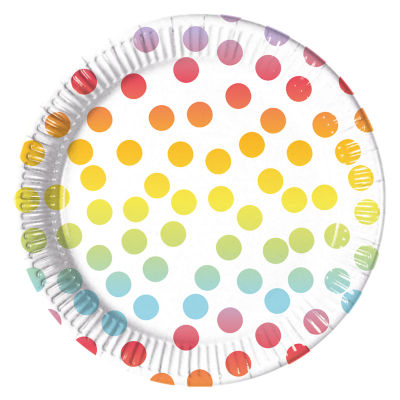 Ombre Spots Paper Plates