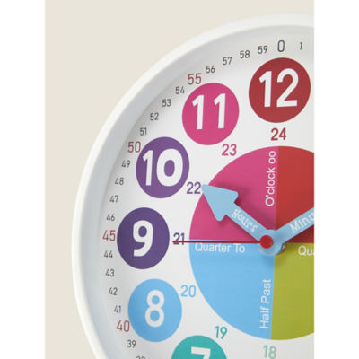 White Kids Wall Clock thumbnail 3