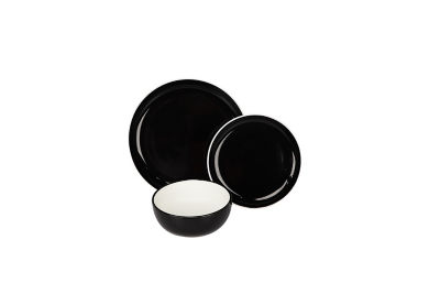 Black Two-Tone Dinner Set - 12 Piece thumbnail 2