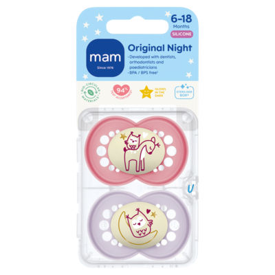ORIGINAL NIGHT 6-18M SOOTHER 2PK thumbnail 2