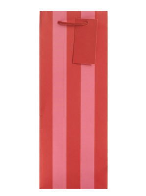 George Pink and Red Stripe Bottle Bag thumbnail 2