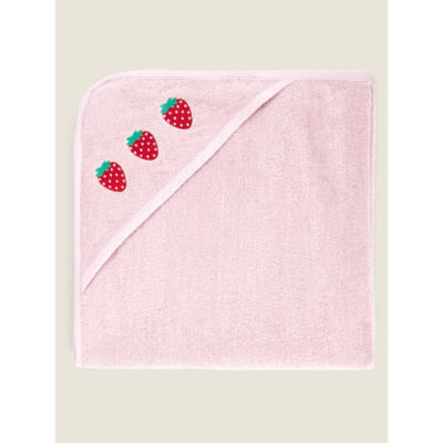 Red Strawberry Cotton Hooded Towel