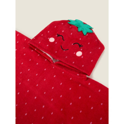 Pink Strawberry Cotton Poncho thumbnail 4