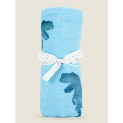 Blue Dino Printed Cotton Towel thumbnail 4