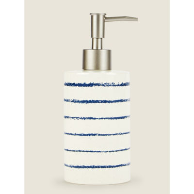 Navy Nautical Stripe Soap Dispenser