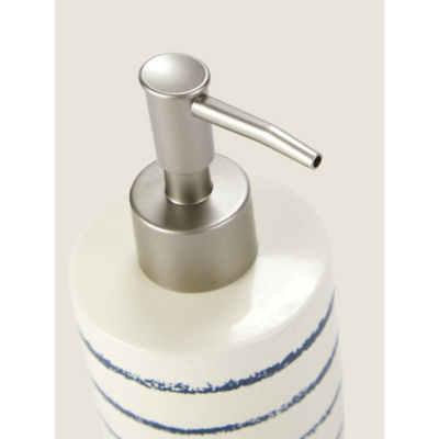 Navy Nautical Stripe Soap Dispenser thumbnail 3