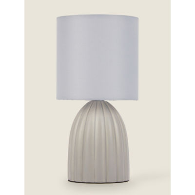 Grey Mini Scallop Table Lamp thumbnail 2