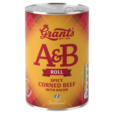 A&B Spicy Corned Beef with Bacon Roll 392g
